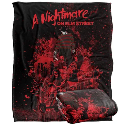 Horror Night Scene Blanket: Elm Street Horror Art Design