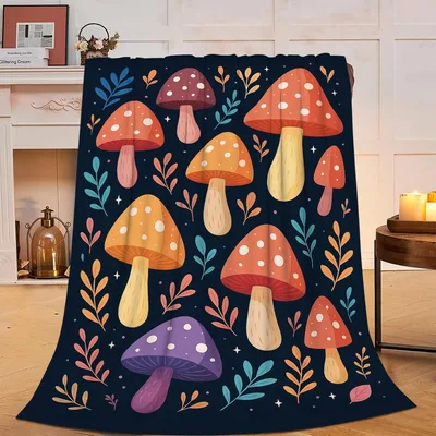 Colorful Mushroom Pattern Blanket No. 2
