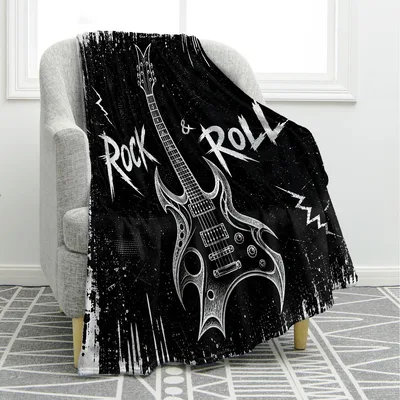 Throw a Rock and Roll Guitar Blanket for Music Lovers