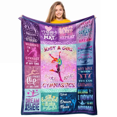 Gymnast Gift Blanket Celebrating A Girl Who Loves Gymnastics