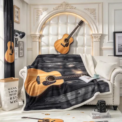 Acoustic Guitar Blanket for Musicians and Music Lovers