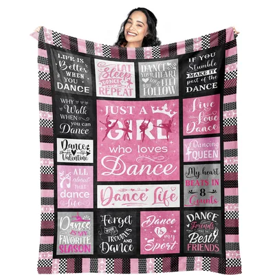 Dance Lover Blanket: Just a Girl Who Loves Dance Design