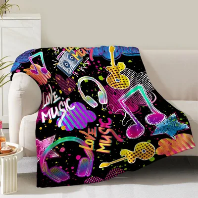 Love Music Blanket: Graffiti Design for Sound Lovers