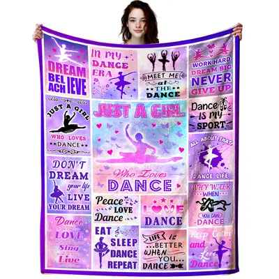 Ballet Dancer Blanket Celebrating Just a Girl Who Loves Dance