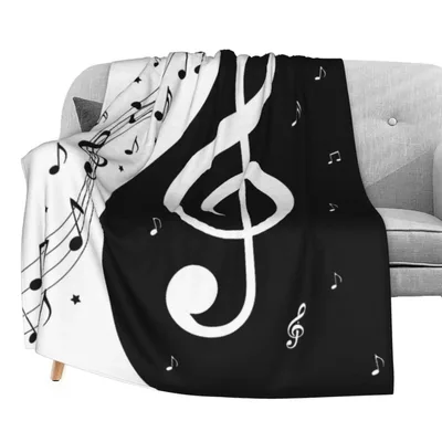 Music Notes Treble Clef Blanket for Musicians and Melody Lovers