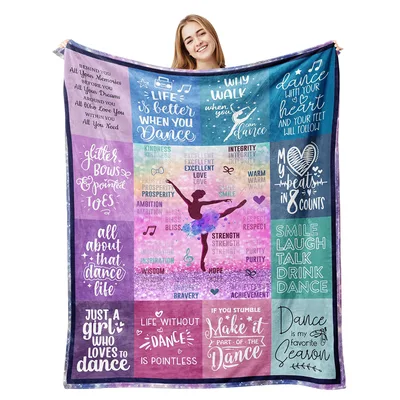 Dance Inspiration Ballerina Quotes Blanket