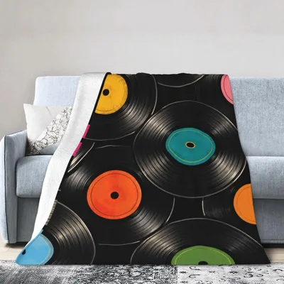 Vinyl Records Pattern Blanket: A Retro Music Lover's Must-Have