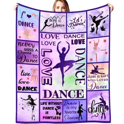Love Dance Ballerina Collage Blanket features ballet