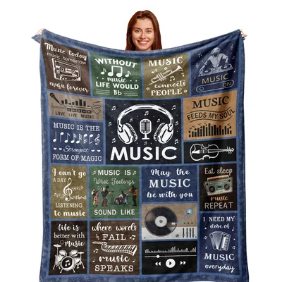 Music Lover Collage Blanket: A Patchwork of Sound and Song