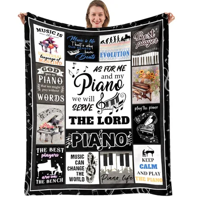 Piano Music Lover Blanket: Serving the Lord with Music Design