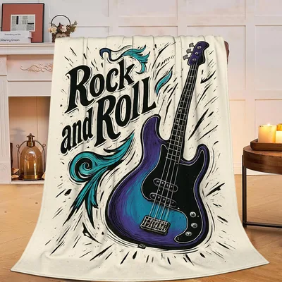 Rock and Roll Blanket: Electric Guitar Design for Music Fans