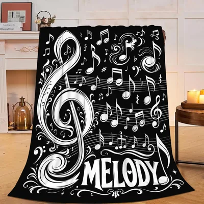 Melody Musical Notes Blanket for Music Lovers