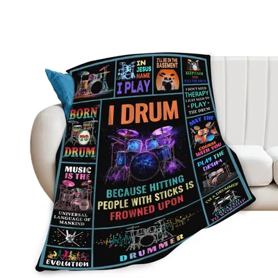 Drums Drummer Music Blanket