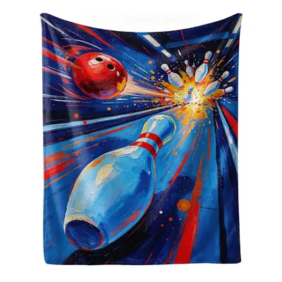 Bowling Strike Painted Art Blanket