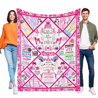 Cheerleader Cheer Quotes Blanket