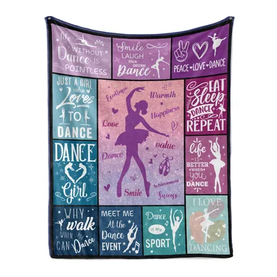 Ballet Dance Girl Collage Blanket for Dancers Who Live the Art