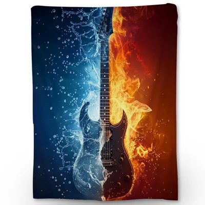 Guitar Fire Water Blanket: Electric Guitar Split Design