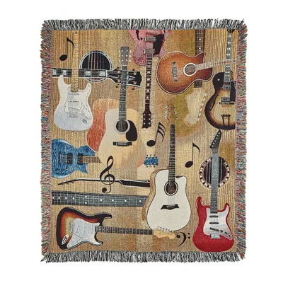 Guitar Collage Music Lovers Blanket