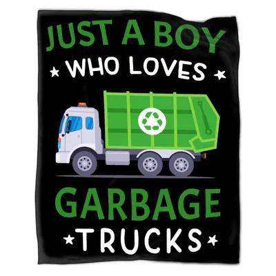 Recycling Garbage Truck Boy Blanket for Kids Who Love Trucks