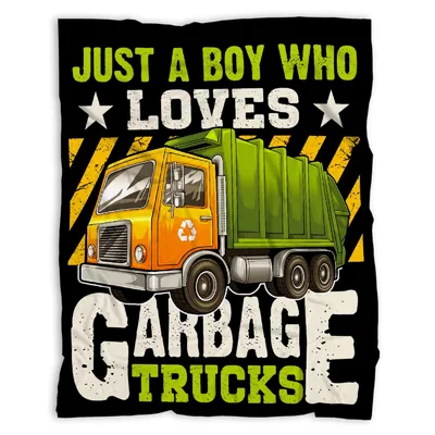 Garbage Truck Lover Black Blanket