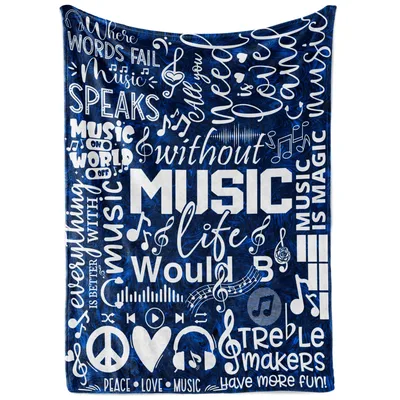 Music Lover Words Blanket: A Typography Collage for Musicians