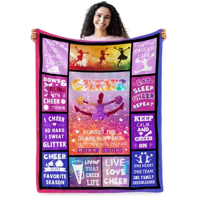 Cheerleader Cheer Team Blanket: Princess Wears Cheer Shoes Design