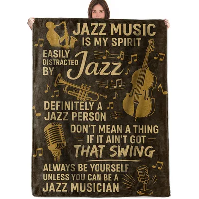 Jazz Music Lover Blanket: Swing and Spirit Design for Musicians