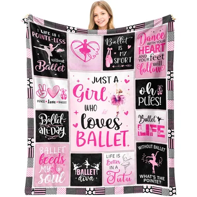 Just a Girl Who Loves Ballet Blanket for Dancers