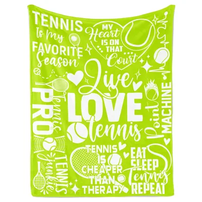 Live Love Tennis Word Blanket for Court Enthusiasts