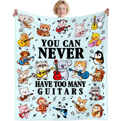 Guitar Animals Music Blanket: You Can Never Have Too Many Guitars