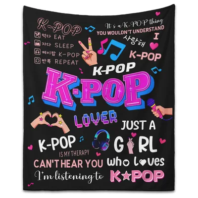 K-Pop Lover Blanket: Just A Girl Who Loves K-Pop Design