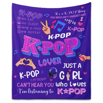 K-Pop Lover Just a Girl Blanket for Music Fans