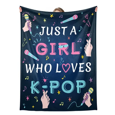 Just a Girl Blanket: K-Pop Fan Design with Microphones