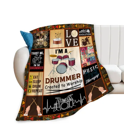 I'm a Drummer Created Blanket for Music Lovers