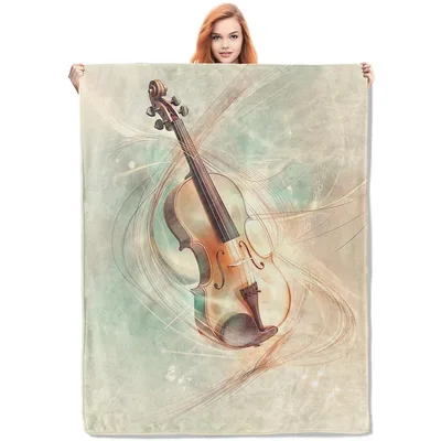 Vintage Violin Artwork Blanket: A Melodic Throw for Musicians