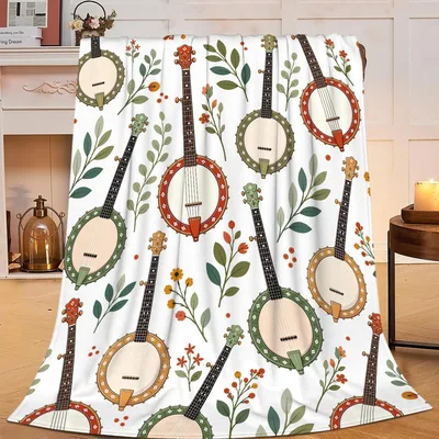 Banjo Floral Wreath Pattern Blanket