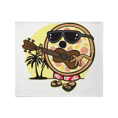 Hawaiian Pizza Ukulele Player Blanket