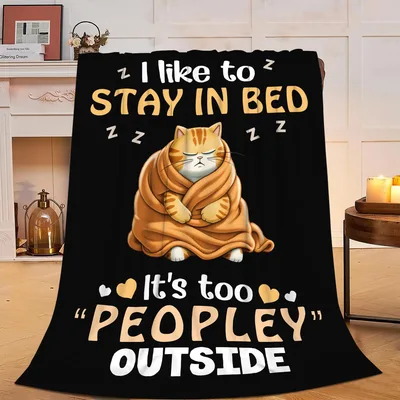 Stay in Bed Blanket for Cat Lovers Who Hate People