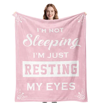 Funny Nap Quote Blanket: Resting My Eyes Design for Cozy Days