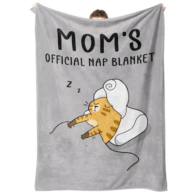 Cozy Cat Blanket: Mom's Official Nap Blanket Design for Rest Time