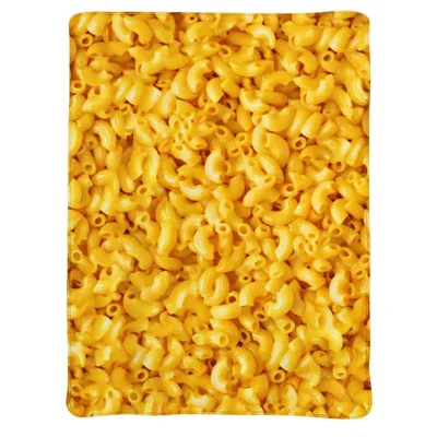 Macaroni Cheese Food Pattern Blanket for Comfort Lovers