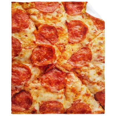 Cheesy Pepperoni Pizza Pattern Blanket for Foodie Cozy Nights