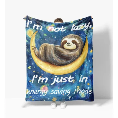 Sloth Moon Night Blanket: Lazy Sloth Energy Saving Mode Design