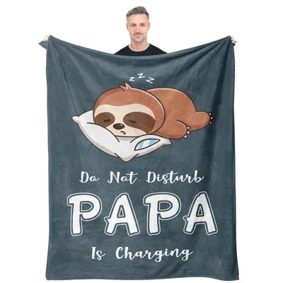 Sleeping Sloth Papa Blanket for the Grandpa Who Needs a Break
