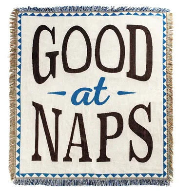 Naps Humor Blanket: Good At Naps Woven Throw
