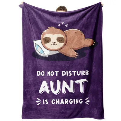 Sloth Sleeping Nap Blanket: Aunt Is Charging Design for Cozy Naps