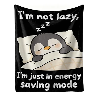 Sleeping Penguin Funny Blanket: Energy Saving Mode Design