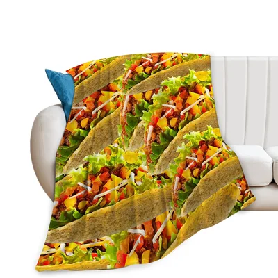 Tacos Pattern Repeat Blanket: A Full-Print Taco Throw for Foodies
