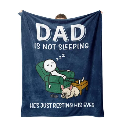 Dad Nap Humor Blanket: Resting His Eyes Design