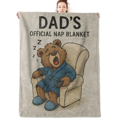 Sleeping Bear Dad Nap Blanket: Official Nap Design for Father's Day